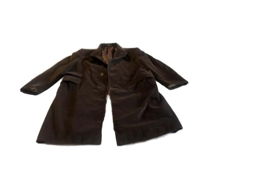 Joseph Abboud Men's Brown Corduroy Overcoat Jacket